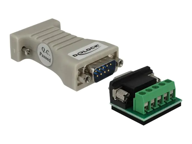 Delock Converter 1 x Serial RS-232 DB9 female to 1 x Serial RS-422/485 DB9 male with ESD protection 15 kV - Serieller Adapter - RS-232 - RS-422/485 x 1 - beige