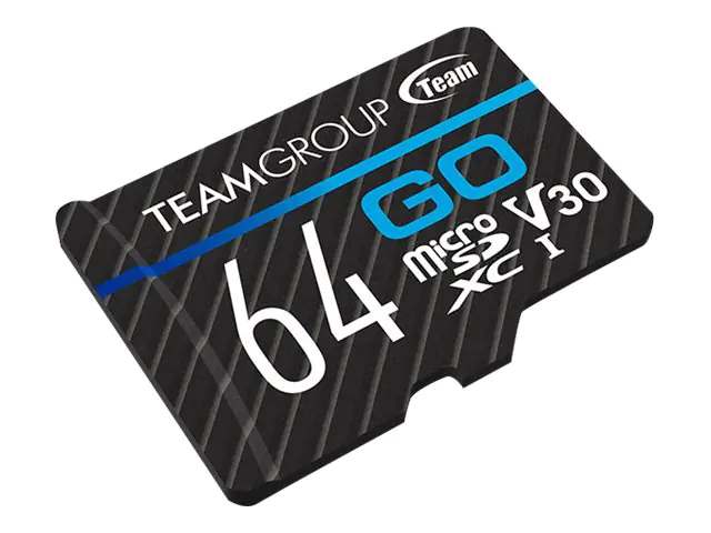 Team Group TEAM GO CARD MICRO SDXC 64GB UHS-I U3 SPEED RETAIL W/1Adapt. - Extended Capacity SD (MicroSDHC)