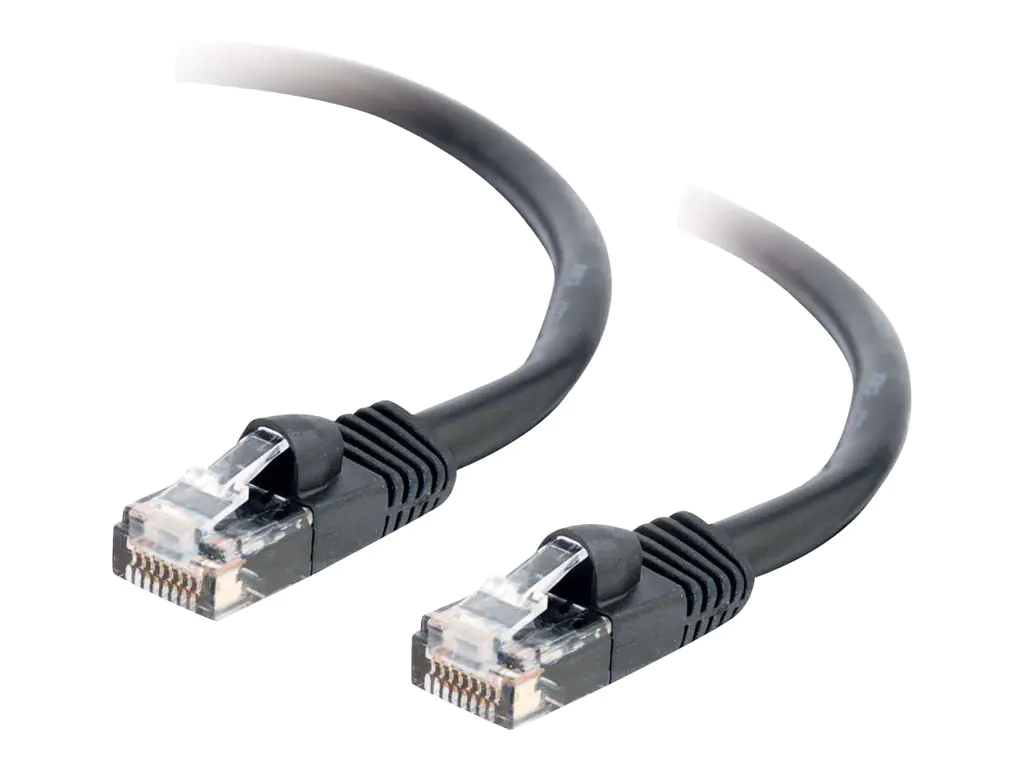 C2G Cat5e Booted Unshielded (UTP) Network Patch Cable - Patch-Kabel - RJ-45 (M) zu RJ-45 (M) - 15 m - UTP - CAT 5e - geformt, ohne Haken, verseilt - Schwarz