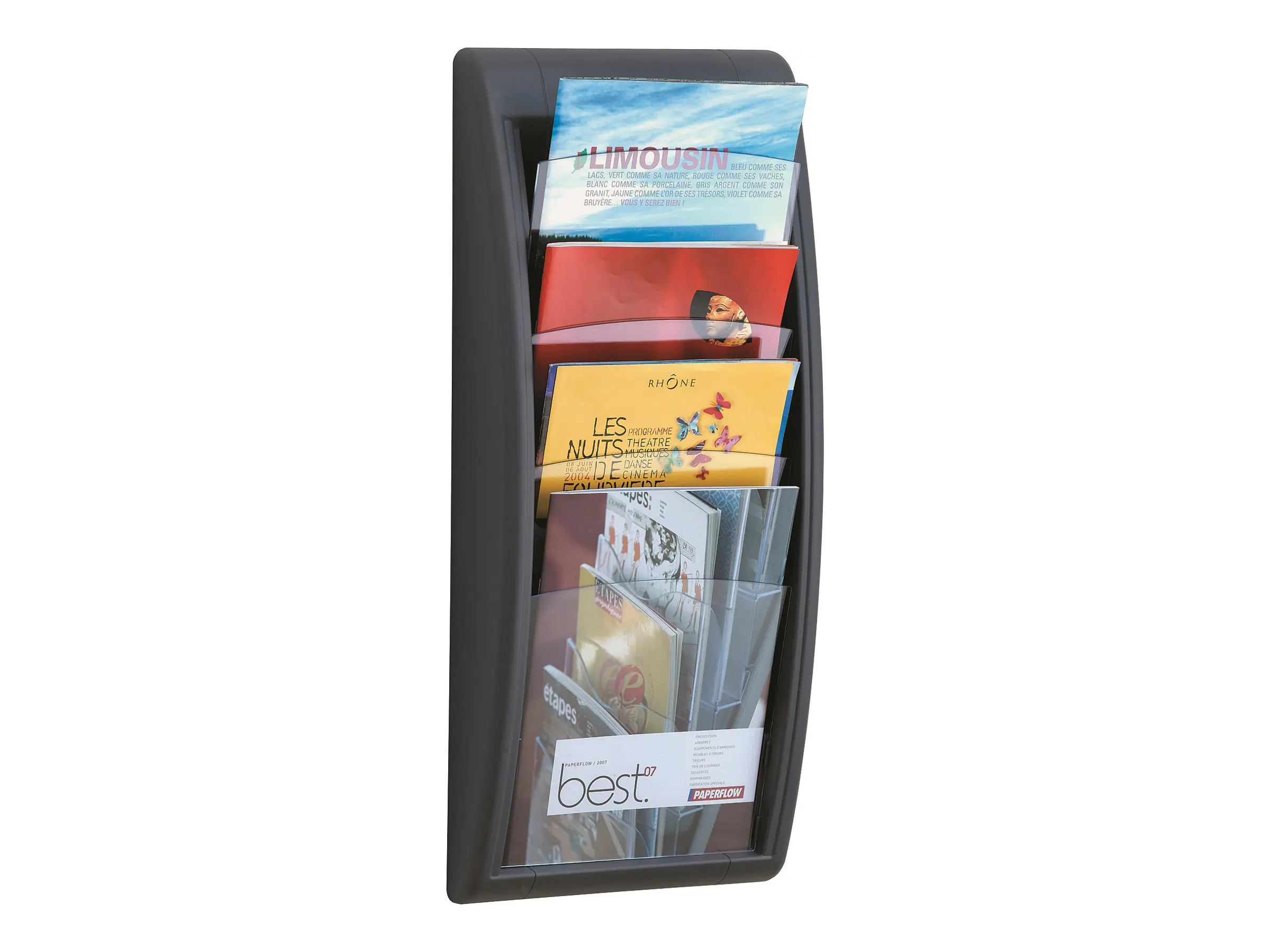 Paperflow Prospekthalter Quick Blick 4061.11 4Fächer anthrazit