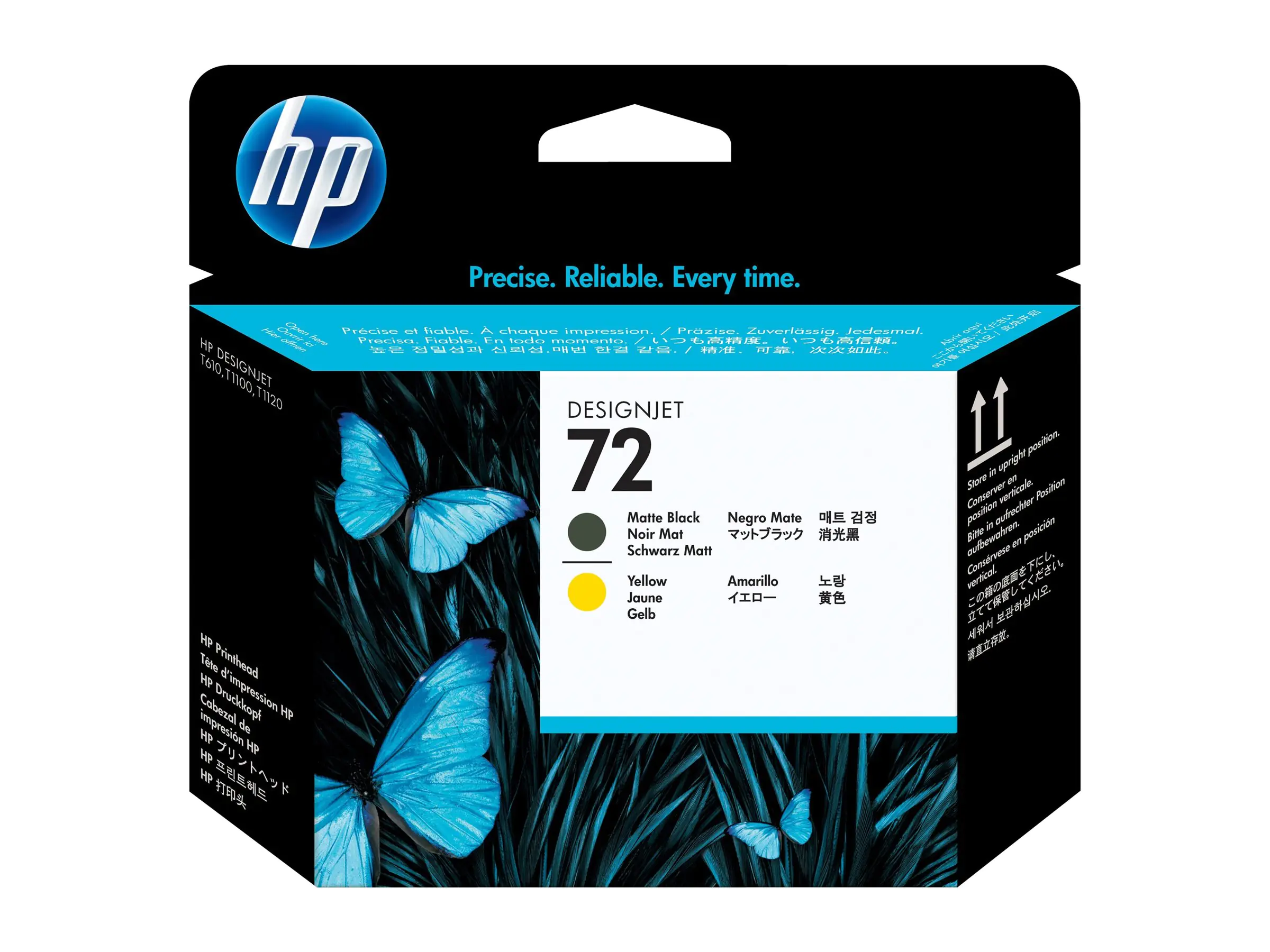HP 72 - Gelb, mattschwarz - Druckkopf - für DesignJet T1100, T1100ps, T1200, T1200ps, T1300, T610, T620, T770, T790