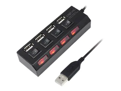 LogiLink USB 2.0 Hub 4-Port - Hub - 4 x USB 2.0 UA0128