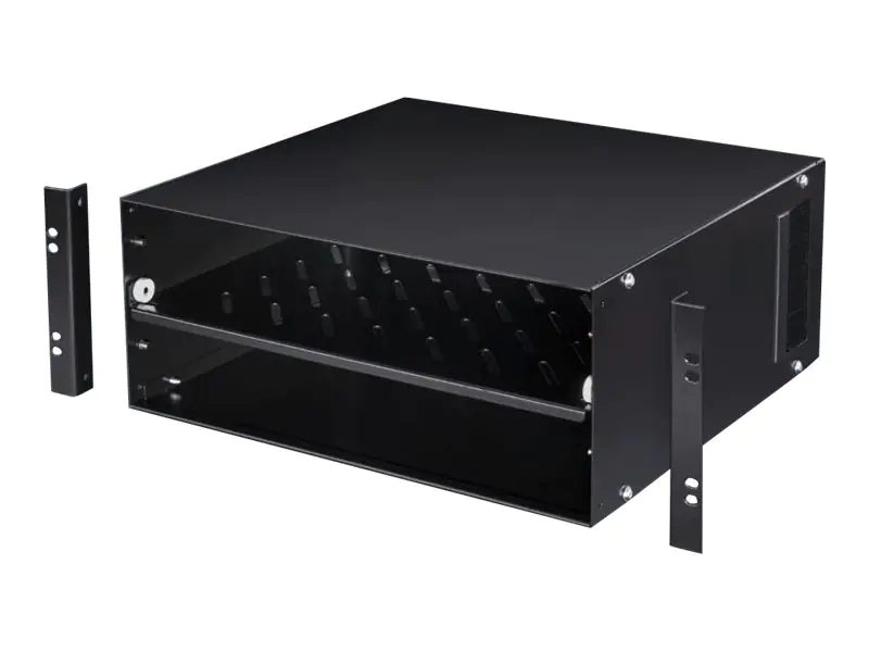 Rittal Kleine Ausrüstungsbox mit Bürstenstreifen - RAL 9005 - 4U - 48.3 cm (19")