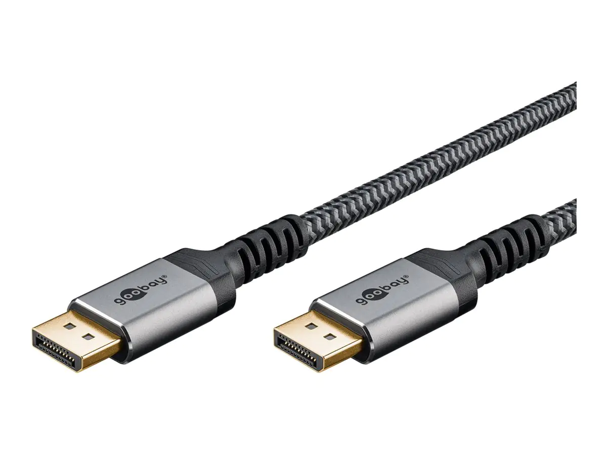 Goobay Plus DisplayPort 2.0/2.1 Kabel 16K a 60Hz 80 Gbit/s grau - Kabel - Digital/Display/Video