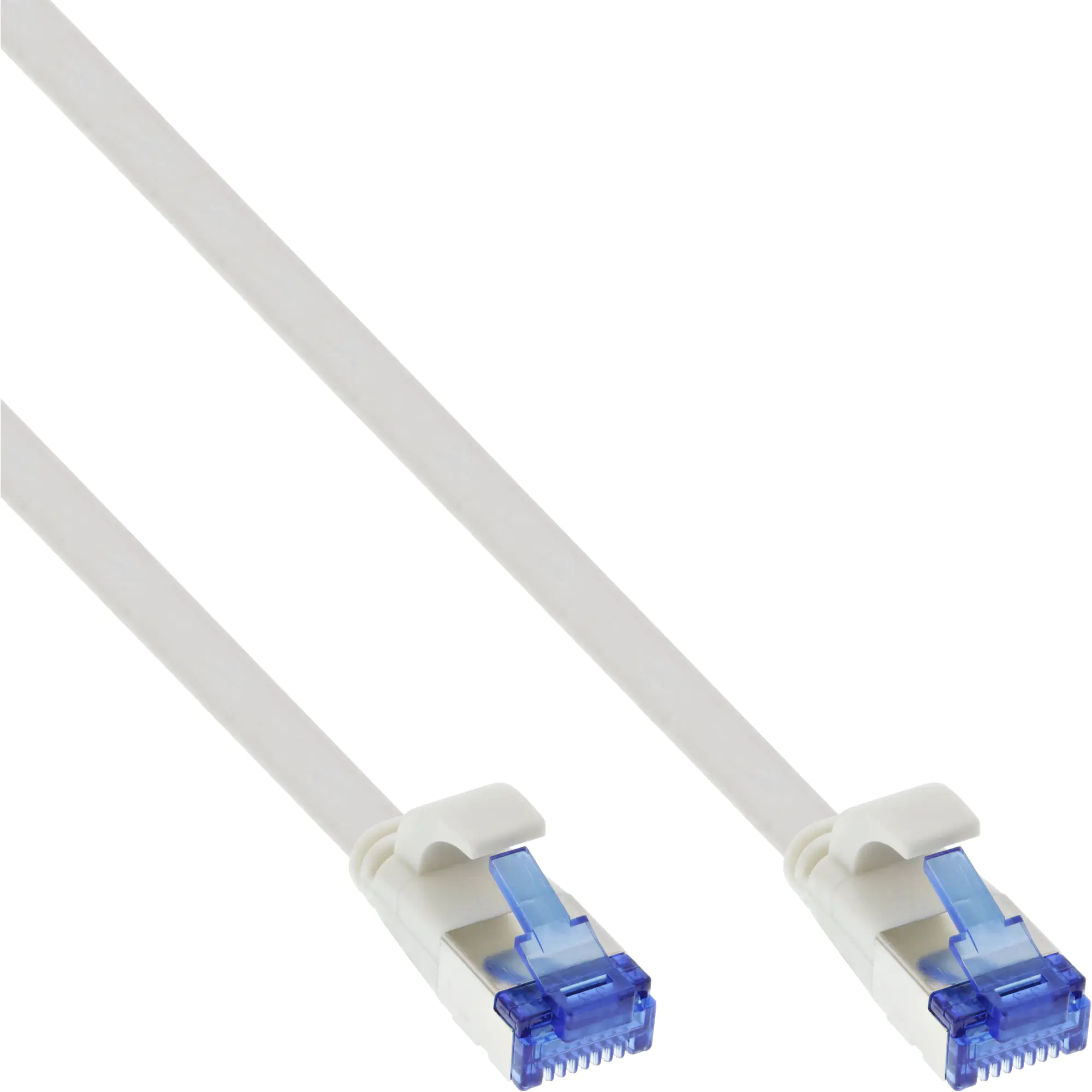 InLine Patchkabel flach - U/FTP - Cat.6A - TPE halogenfrei - weiß - 1,5m 75714W
