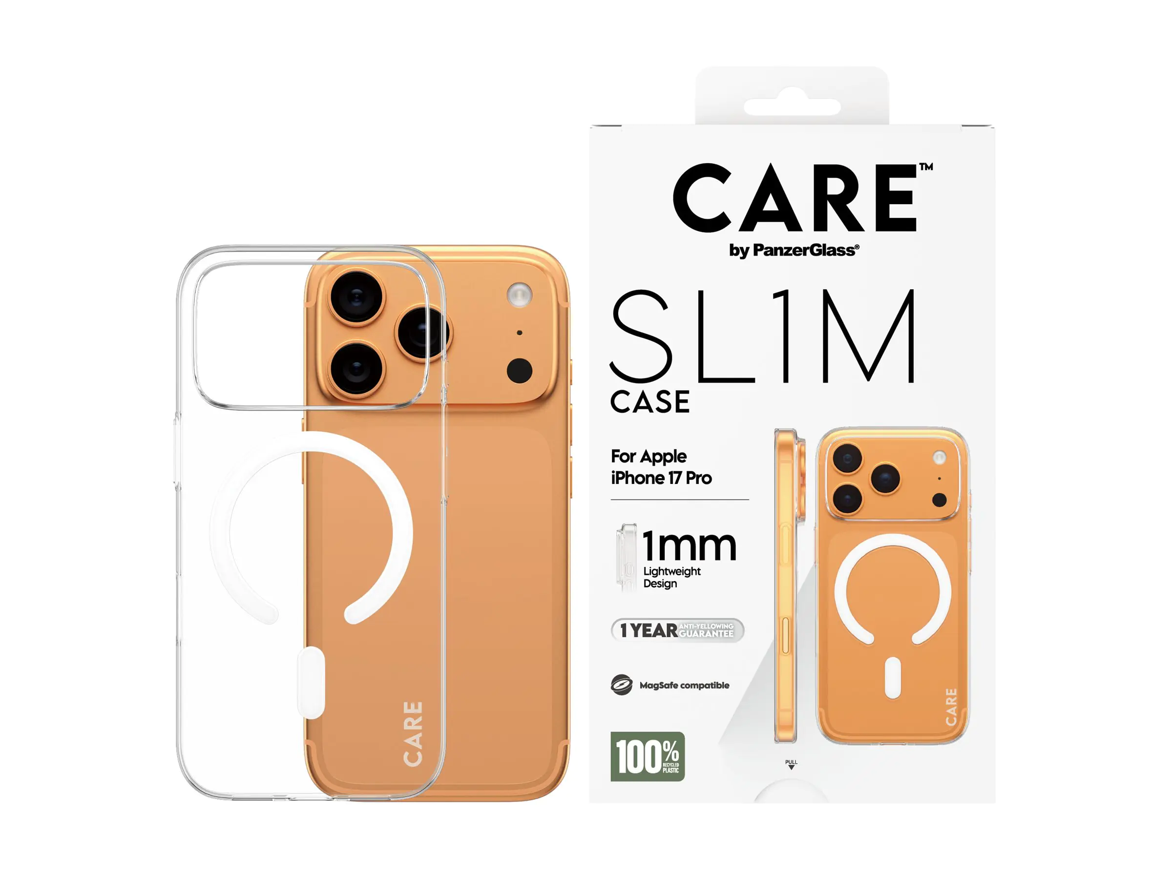 PanzerGlass CARE by PanzerGlass SL1M - Hintere Abdeckung für Mobiltelefon - MagSafe-Kompatibilität - Polycarbonat (PC) CR10709