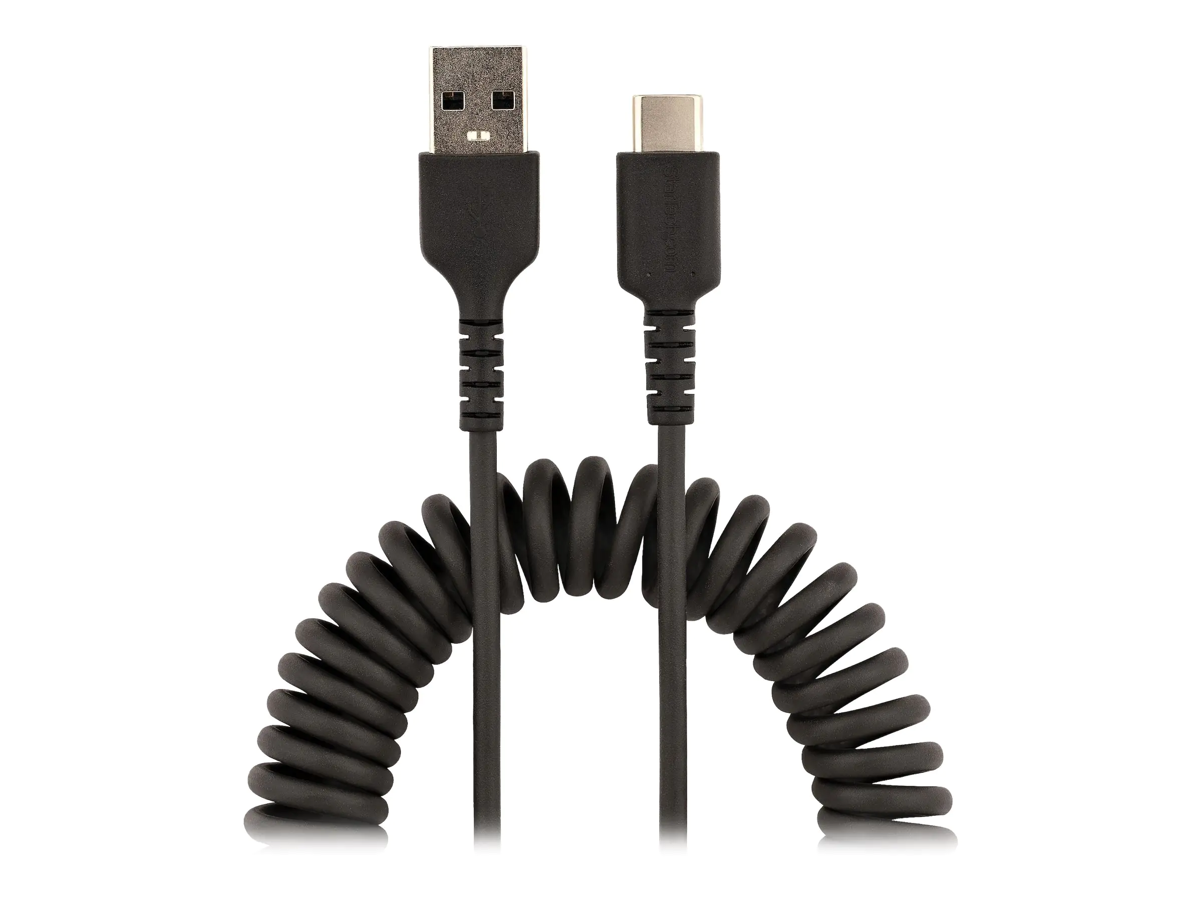 StarTech 50cm USB A auf USB C Kabel, hochbelastbares Spiralkabel für Laden & Synchronisieren, USB 2.0 A zu Typ-C Ladekabel, robuste Aramidfaser, handy schnellladekabel (R2ACC-50C-USB-CABLE) - USB-Kabel - USB (M) zu 24 pin USB-C (M) - USB 2.0 - 3 A - 50 cm