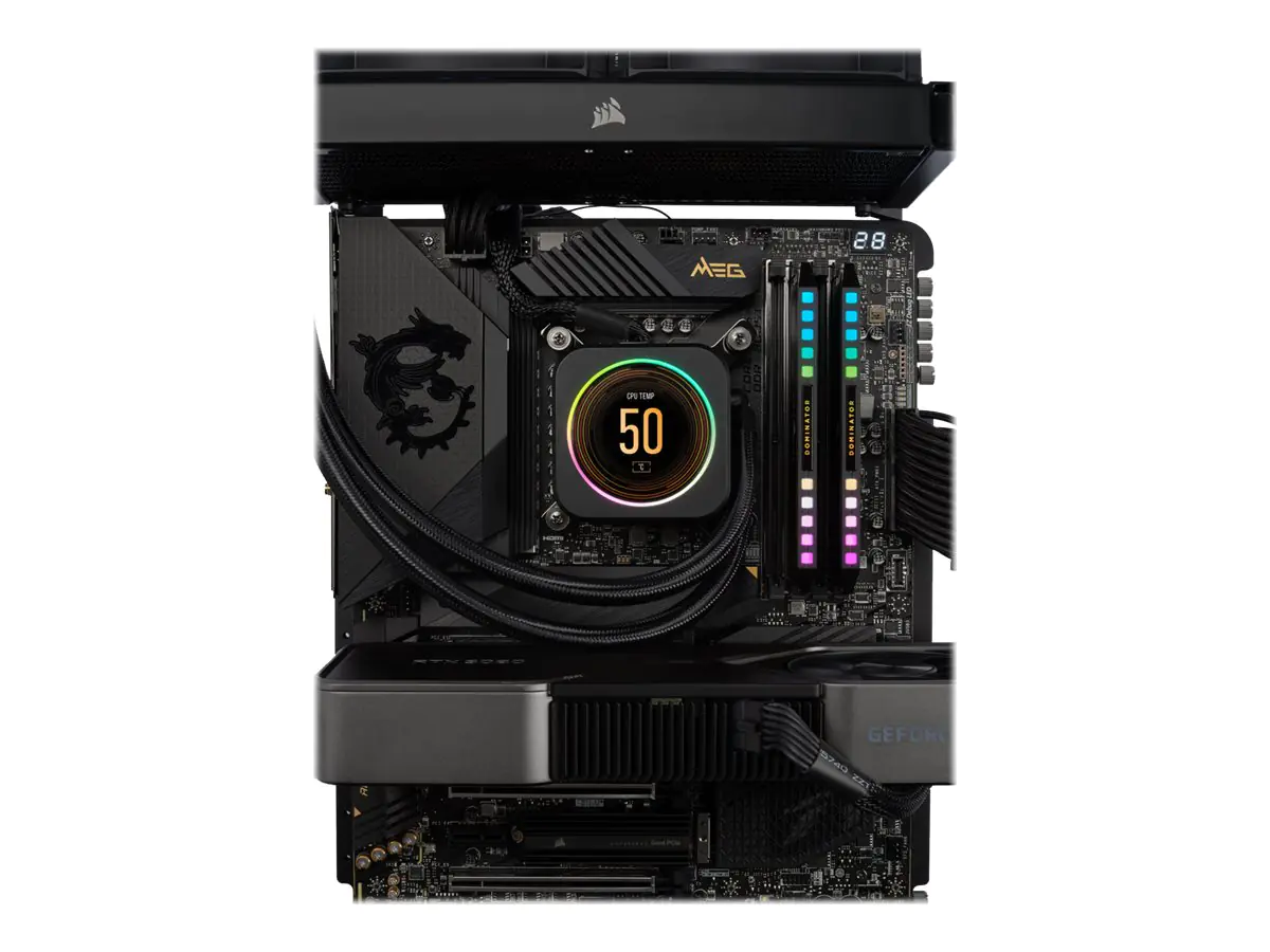 CORSAIR Dominator Platinum RGB - DDR5 - Kit - 32 GB: 2 x 16 GB - DIMM 288-PIN - 6200 MHz / PC5-49600 - CL36 - 1.3 V - ungepuffert - non-ECC - Schwarz