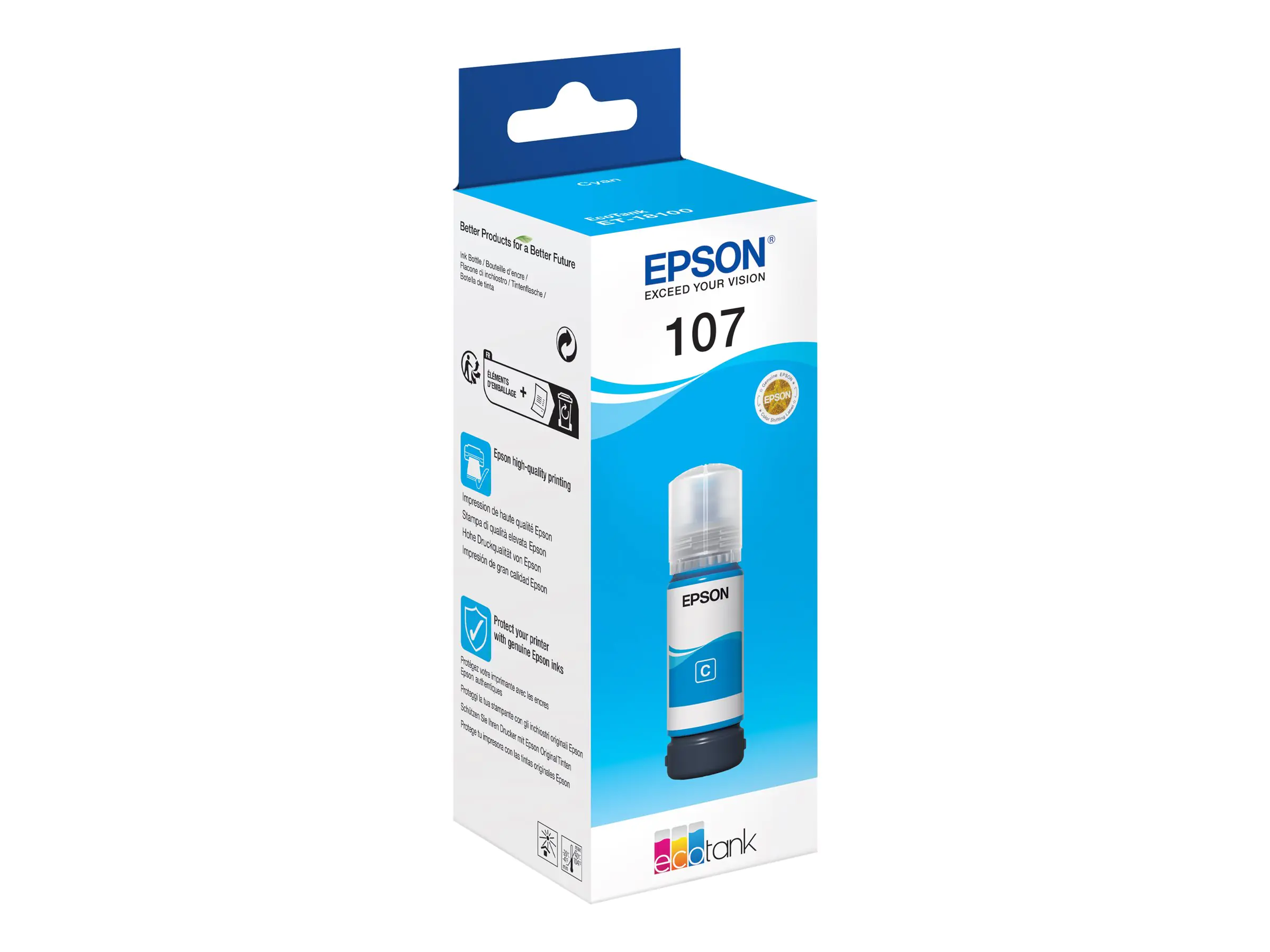 Epson EcoTank 107 - 70 ml - Cyan - original - Nachfülltinte - für EcoTank ET-18100