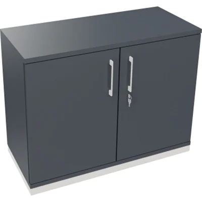 Flügeltürenschrank 2OH B1000xT442xH781 ws/Lavagrau Flügeltürenschrank 2OH B1000xT442xH781 ws/Lavagrau
