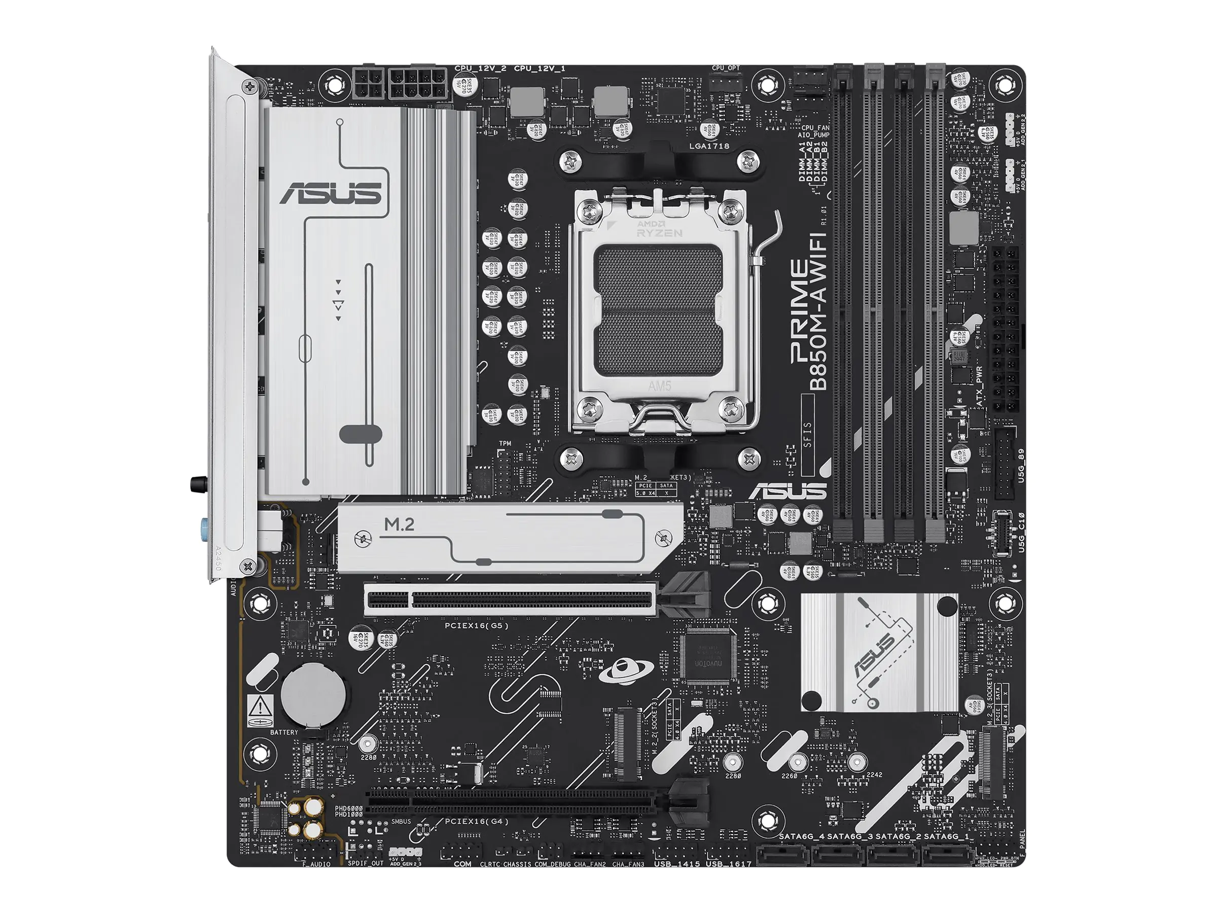ASUS PRIME B850M-A WIFI - Motherboard - micro ATX - Socket AM5 - AMD B850 Chipsatz - USB 3.2 Gen 2,
