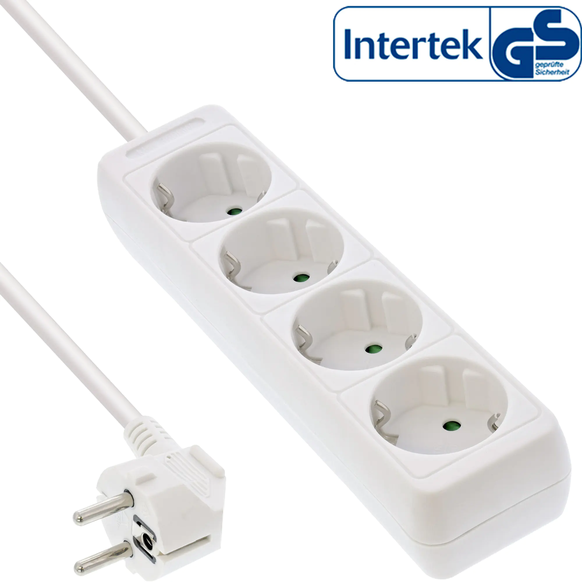 InLine Steckdosenleiste - 4-fach Schutzkontakt weiß - 5m 16445F