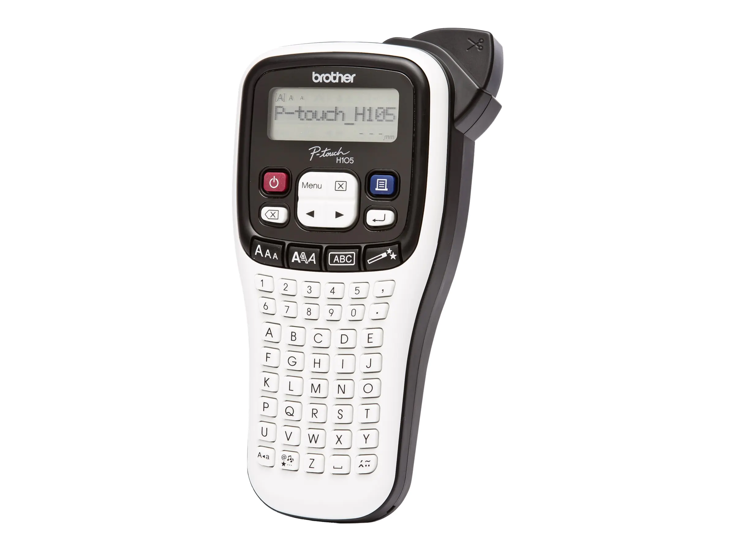 Brother P-Touch PT-H105 - Beschriftungsgerät - s/w - Thermotransfer - Rolle (1,2 cm) - 180 dpi - bis zu 20 mm/Sek. - 2-zeiliger Druck