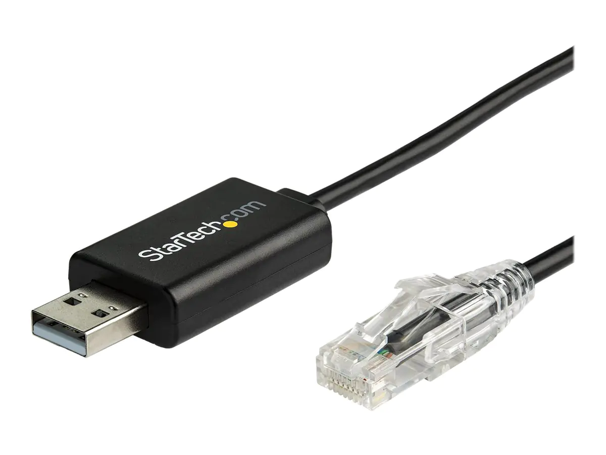 StarTech 1,8 m Cisco Console Cable USB to RJ45- Rollover Kabel - Windows, Mac und Linux - St/St (ICUSBROLLOVR) - Kabel seriell - USB (M) zu RJ-45 (M) - 1.8 m - USB 2.0 - Schwarz StarTech 1,8 m Cisco Console Cable USB to RJ45- Rollover Kabel - Windows, Mac und Linux - St/St (ICUSBROLLOVR) - Kabel seriell - USB (M) zu RJ-45 (M) - 1.8 m - USB 2.0 - Schwarz