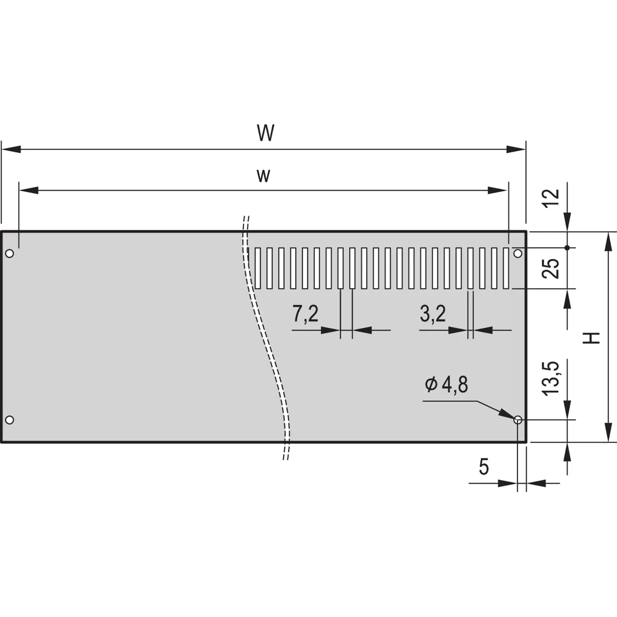 Schroff REAR PANEL 6U 84HP VENTED - Rack-Zubehör Schroff REAR PANEL 6U 84HP VENTED - Rack-Zubehör