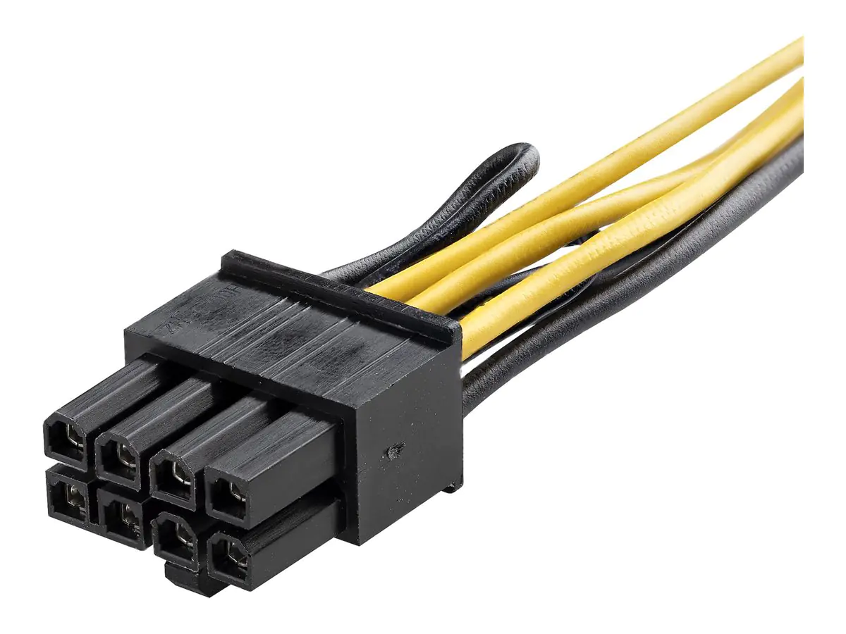 StarTech.com PCI Express 6 Pin auf 8 Pin Adapterkabel - Schwarz - Netzteil - 6-poliges PCIe Power (W) PCIEX68ADAP