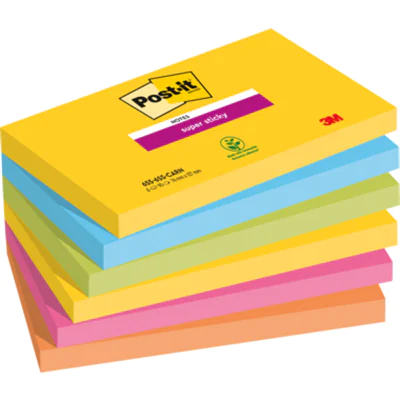 Post-it Haftnotiz SuperSticky 6556SR 127x76mm 6 St./Pack. Post-it Haftnotiz SuperSticky 6556SR 127x76mm 6 St./Pack.