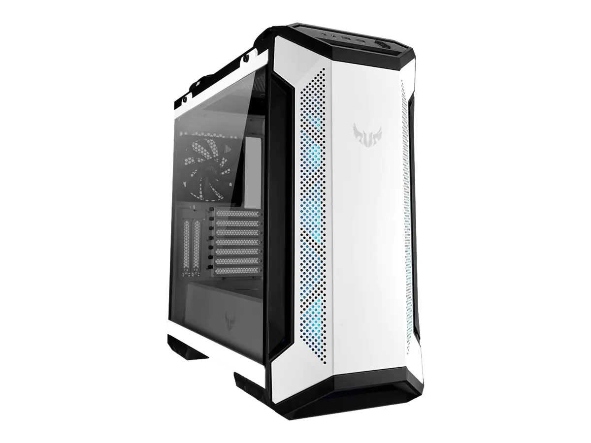 ASUS TUF Gaming GT501 - White Edition - Tower - ATX - Seitenteil mit Fenster (gehärtetes Glas) - keine Spannungsversorgung - weiß - USB/Audio