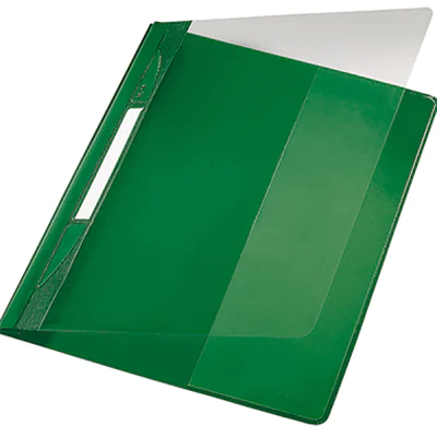 Leitz Schnellhefter Exquisit DIN A4, Überbreite PVC-Hartfolie grün