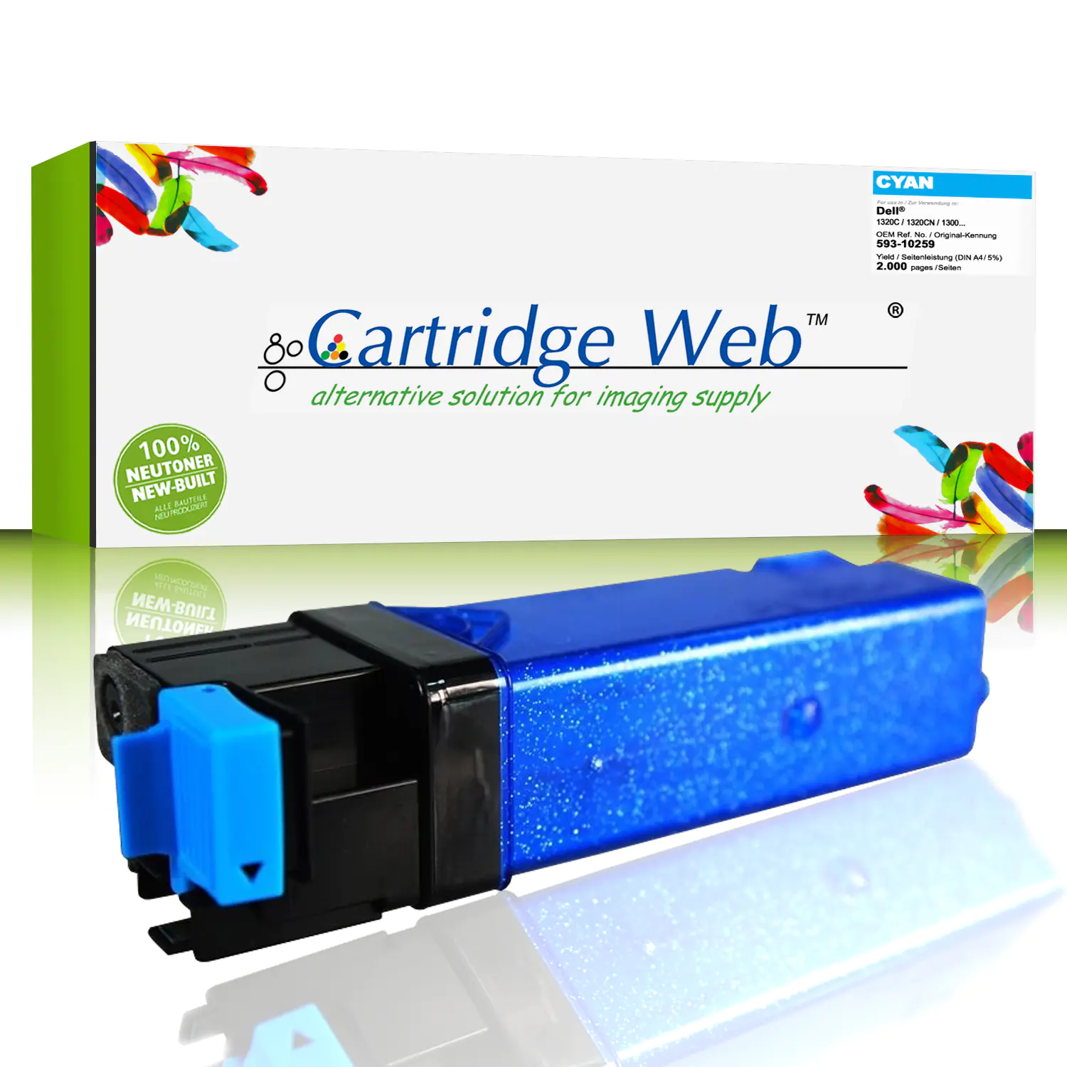 CartridgeWeb Toner kompatibel zu Dell 593-10259 KU051 cyan 2.000 Seiten 1 Stück