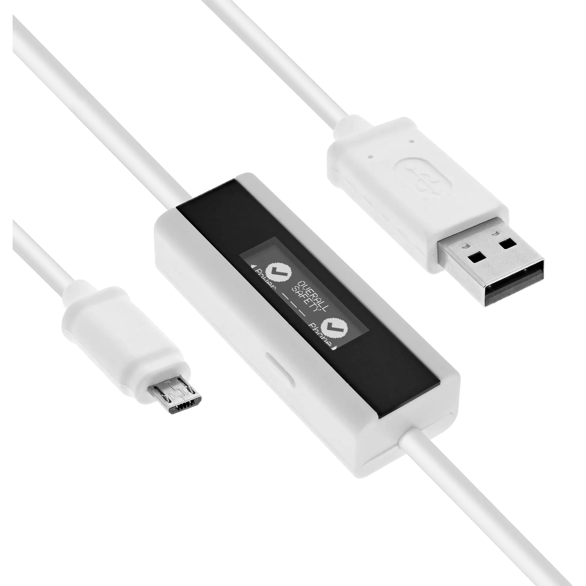 InLine USB Smart Control - Multimeter - Ladeüberwachung - USB A zu Micro-B Kabel 66761