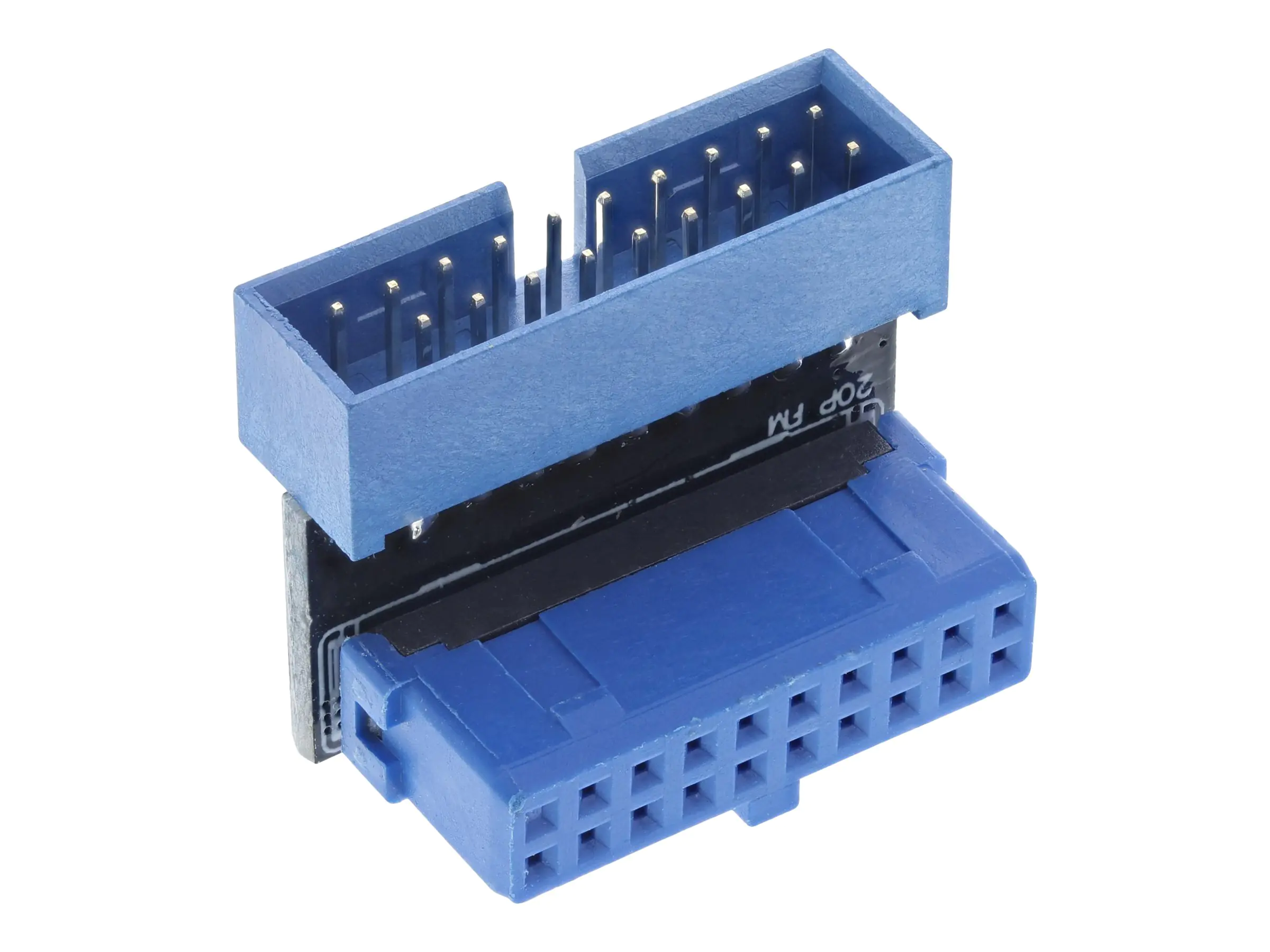 InLine - Interner USB-Adapter - 20-poliger USB 3.0 Kopf (W) zu 20-poliger USB 3.0 Kopf (M) nach oben gewinkelt