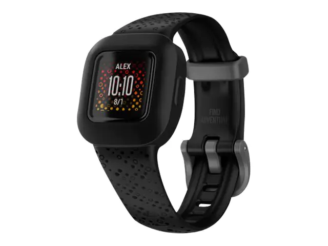 Garmin vivofit jr. 3 - Aktivitätsmesser mit Band - Silikon - schwarz - Handgelenkgröße: 130-175 mm - Bluetooth - 25 g - Cosmic Black