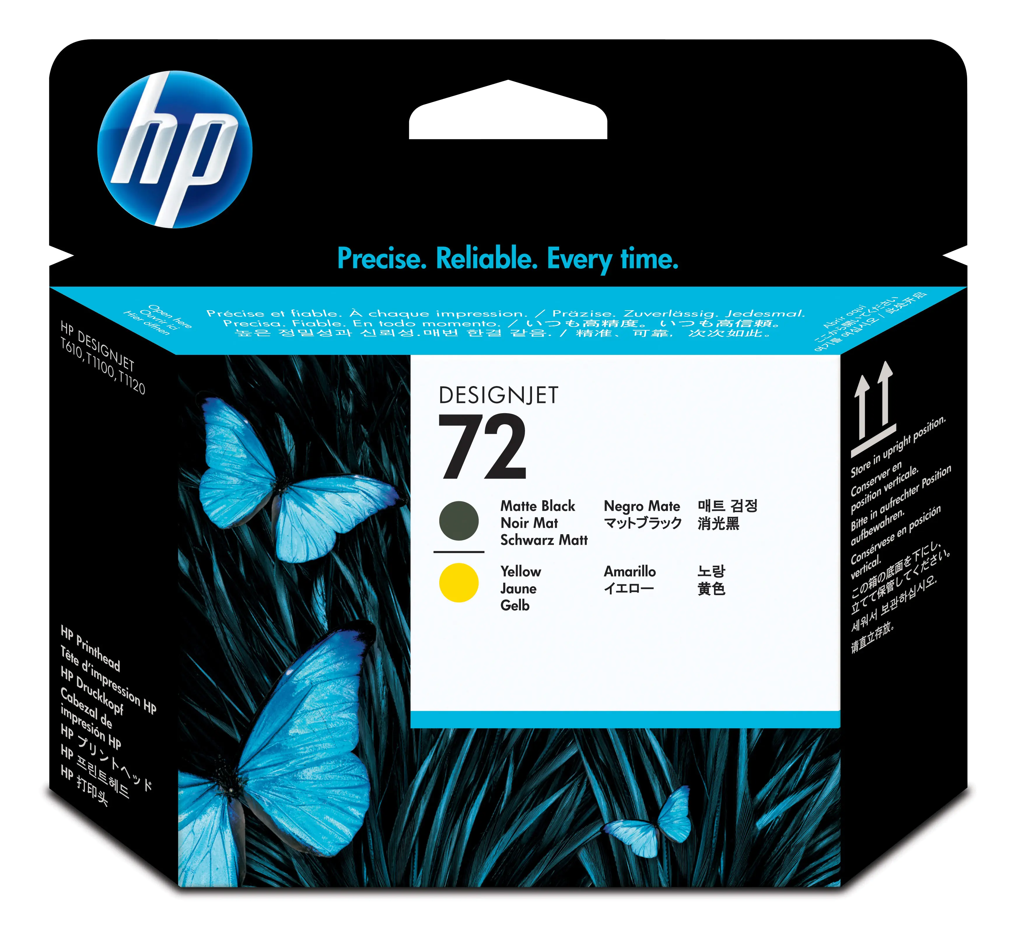 HP 72 - Gelb, mattschwarz - Druckkopf - für DesignJet T1100, T1100ps, T1200, T1200ps, T1300, T610, T620, T770, T790 HP 72 - Gelb, mattschwarz - Druckkopf - für DesignJet T1100, T1100ps, T1200, T1200ps, T1300, T610, T620, T770, T790