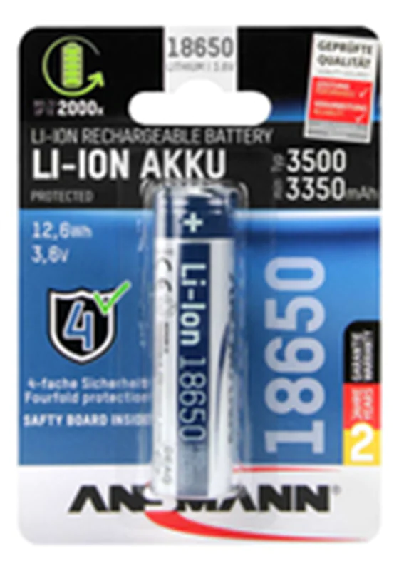 Ansmann 1307-0001, Wiederaufladbarer Akku, Lithium-Ion (Li-Ion), 3,6 V, 1 Stück(e), 3500 mAh, 12,6 Wh
