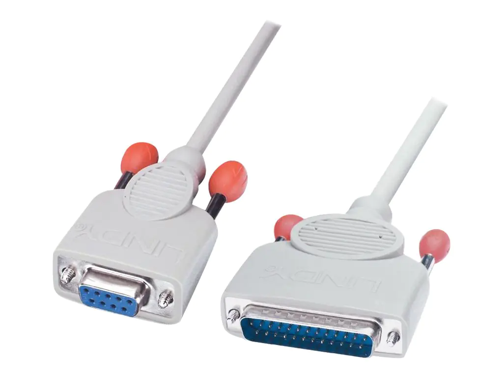 Lindy PC Serial Printer Cable - Serielles / paralleles Kabel - DB-9 (W) zu DB-25 (M) - 2 m - geformt