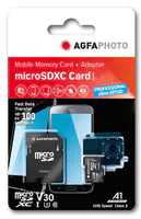 AgfaPhoto MicroSDXC UHS I 128GB Prof. High Speed U3+ Adapter 10613 - Extended Capacity SD (MicroSDH AgfaPhoto MicroSDXC UHS I 128GB Prof. High Speed U3+ Adapter 10613 - Extended Capacity SD (MicroSDH