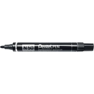 Pentel Permanentmarker N50-AE 2mm Metall konische Spitze sw Pentel Permanentmarker N50-AE 2mm Metall konische Spitze sw