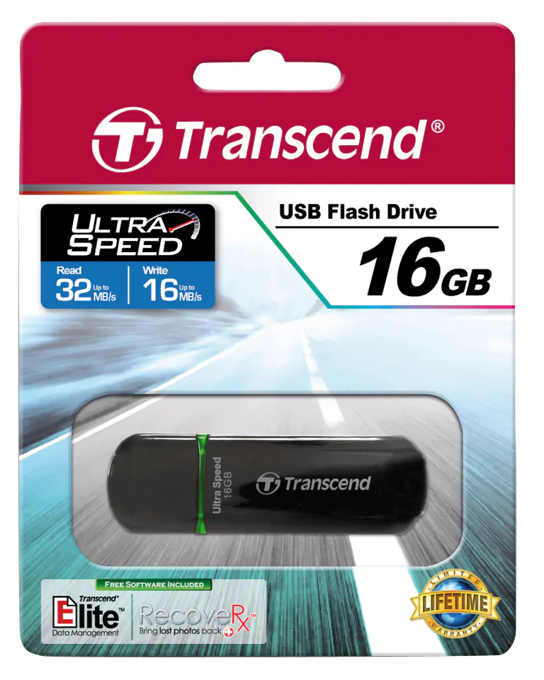 Transcend JetFlash 600 - USB-Flash-Laufwerk - 16 GB - USB 2.0 - grün Transcend JetFlash 600 - USB-Flash-Laufwerk - 16 GB - USB 2.0 - grün
