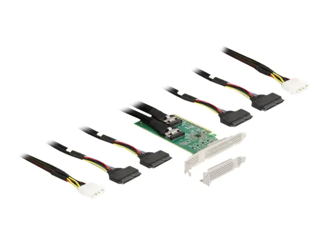 Delock - Speicher-Controller - 4 Sender/Kanal - U.2 NVMe - Low-Profile - PCIe 4.0 x16
