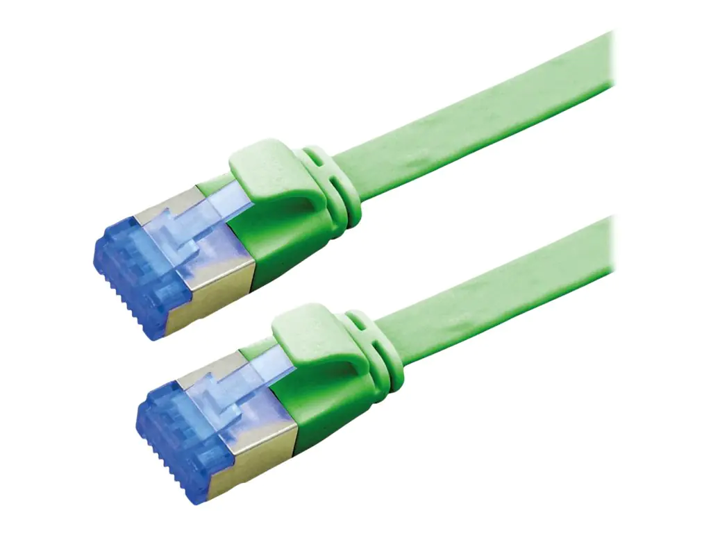 VALUE - Patch-Kabel - RJ-45 (M) zu RJ-45 (M) - 5 m - FTP - CAT 6a - geformt, ohne Haken, verseilt, extraflach, 10 Gigabit Ethernet - grün VALUE - Patch-Kabel - RJ-45 (M) zu RJ-45 (M) - 5 m - FTP - CAT 6a - geformt, ohne Haken, verseilt, extraflach, 10 Gigabit Ethernet - grün
