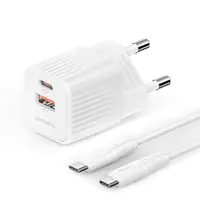 4smarts VoltPlug Mini - Netzteil - 20 Watt - 3 A - Fast Charge, PD 3.0, QC 3.0, AFC, HiSilicon Fast Charging, PD/PPS - 2 Ausgabeanschlussstellen (USB, 24 pin USB-C) - auf Kabel: USB-C - weiß 4smarts VoltPlug Mini - Netzteil - 20 Watt - 3 A - Fast Charge, PD 3.0, QC 3.0, AFC, HiSilicon Fast Charging, PD/PPS - 2 Ausgabeanschlussstellen (USB, 24 pin USB-C) - auf Kabel: USB-C - weiß