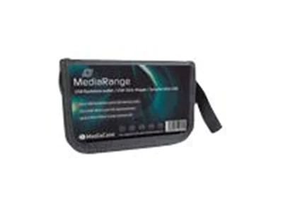 MediaRange Flashdrive wallet - Tragetasche für Speicherplatte - Kapazität: 6 USB-Flash-Laufwerke, 3 SD-Speicherkarten MediaRange Flashdrive wallet - Tragetasche für Speicherplatte - Kapazität: 6 USB-Flash-Laufwerke, 3 SD-Speicherkarten