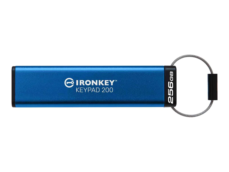 Kingston IronKey Keypad 200 - USB-Flash-Laufwerk - verschlüsselt - FIPS 140-3 Level 3 - 256 GB - USB 3.2 Gen 1