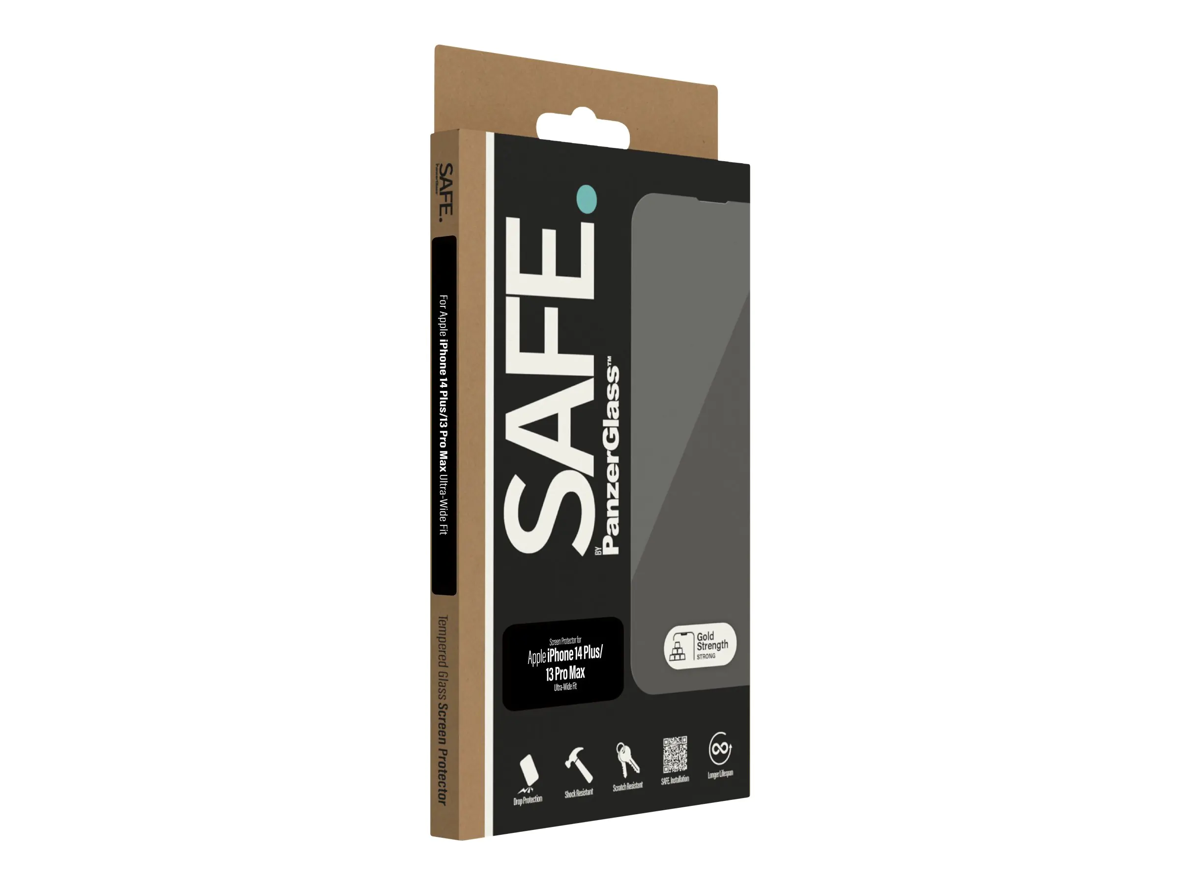 PanzerGlass SAFE - Bildschirmschutz für Handy - ultrabreite Passform - Glas