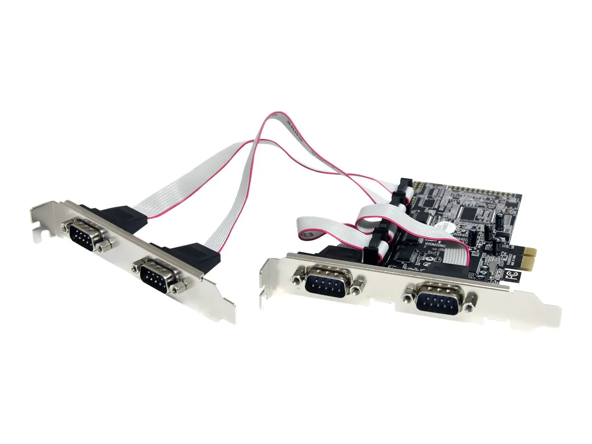 StarTech 4 Port Serielle RS232 PCI Express Schnittstellenkarte mit Breakout Kabel