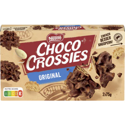 CHOCO CROSSIES® Praline Original 2 x 75 g/Pack. CHOCO CROSSIES® Praline Original 2 x 75 g/Pack.