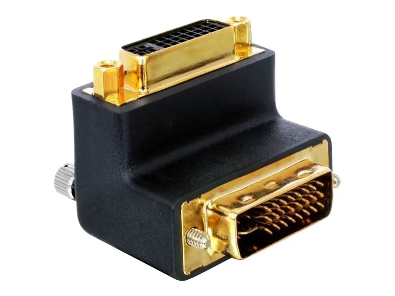 Delock - DVI-Gender Changer - DVI-I (M) zu DVI-I (W) - 90° Stecker
