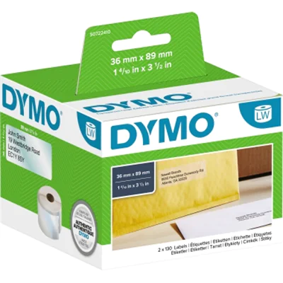 DYMO Adressetikett S0722410 36x89mm transparent 260 St./Rl. DYMO Adressetikett S0722410 36x89mm transparent 260 St./Rl.