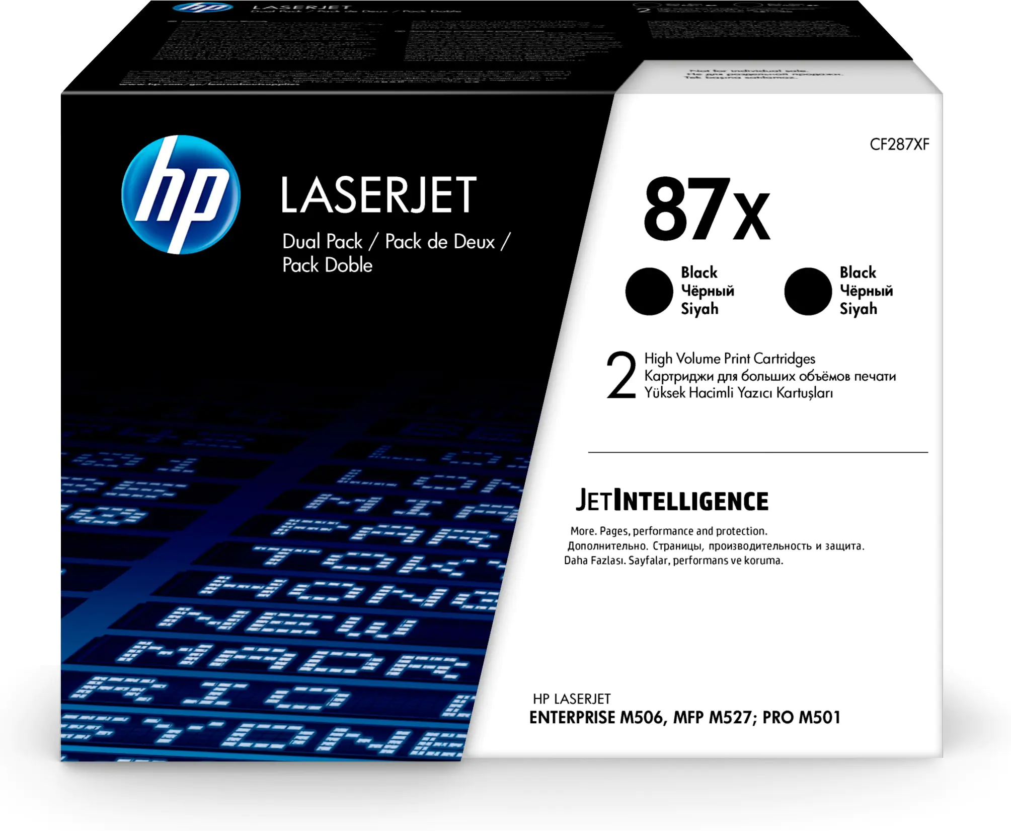 HP 87X - 2er-Pack - Hohe Ergiebigkeit - Schwarz - Original - LaserJet - Tonerpatrone (CF287XD) - für LaserJet Managed E50045; LaserJet Managed Flow MFP E52545 HP 87X - 2er-Pack - Hohe Ergiebigkeit - Schwarz - Original - LaserJet - Tonerpatrone (CF287XD) - für LaserJet Managed E50045; LaserJet Managed Flow MFP E52545
