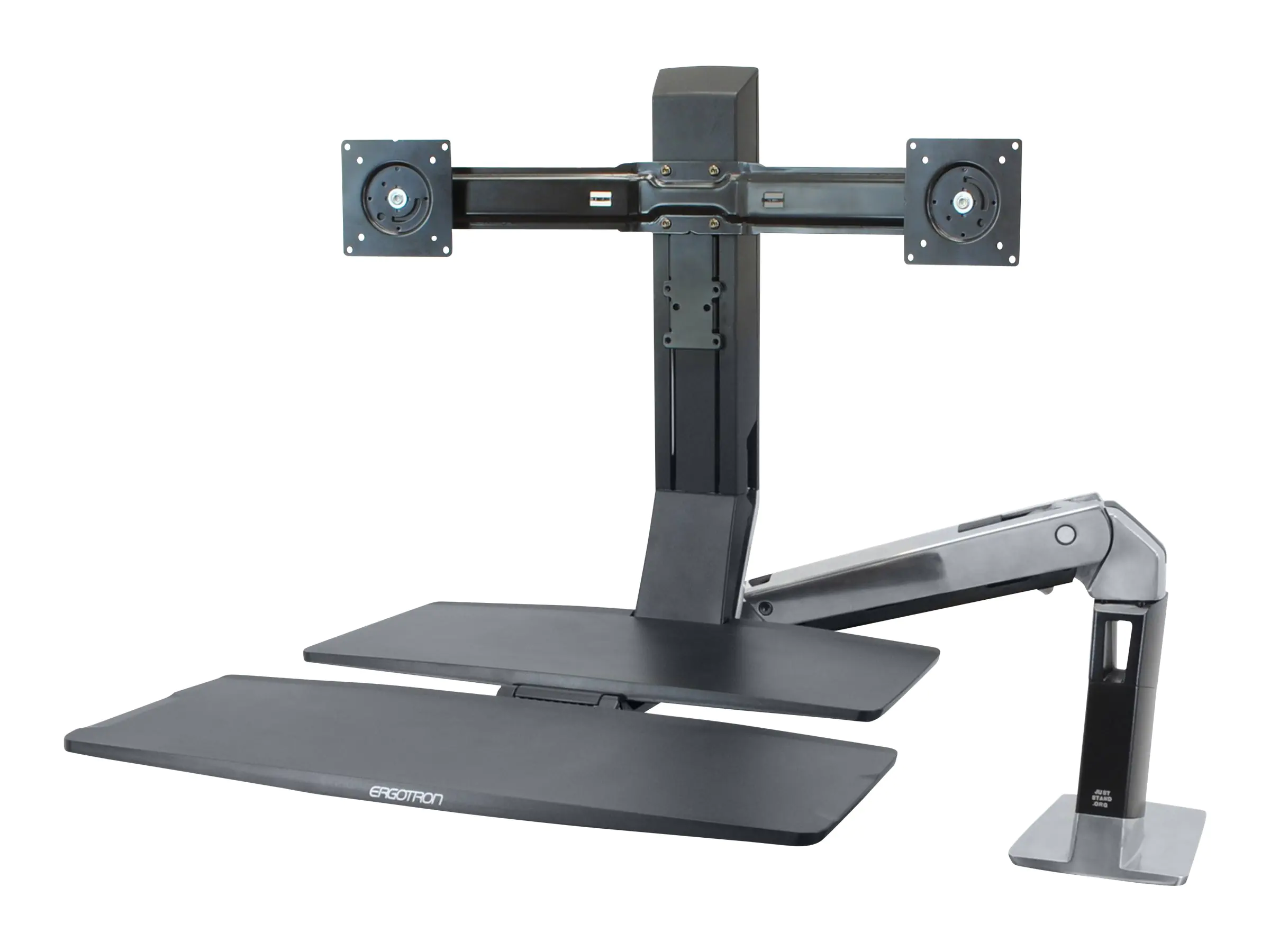 Ergotron WorkFit-A Dual Workstation With Worksurface 24-316-026