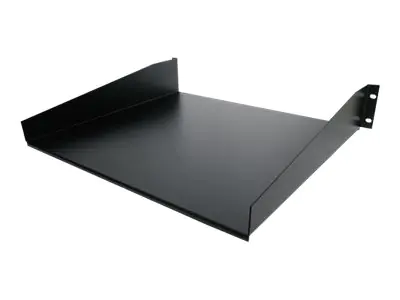 StarTech 2HE 19 Fachboden für Serverschrank bis 20 Kg belastbar aus Stahlblech - Schwarz - Rack - Regal - für P/N: RACK-18U-20-WALL-OA, RACK-21U-20-WALL-OA, RACK-24U-20-WALL-OA, RK12OD2, RK3236BKF