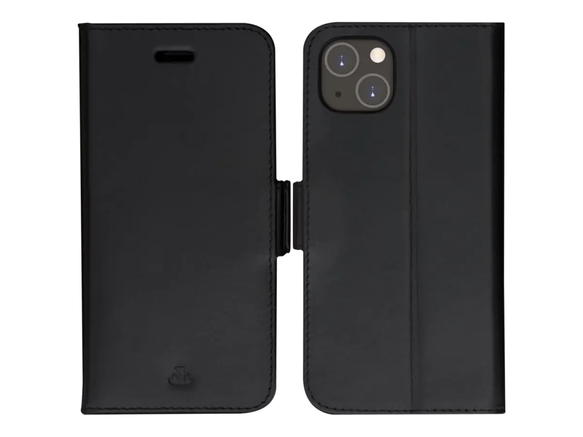 dbramante1928 Copenhagen Slim - Flip-Hülle für Mobiltelefon - genarbtes Leder - Schwarz - für Apple iPhone 14 Plus