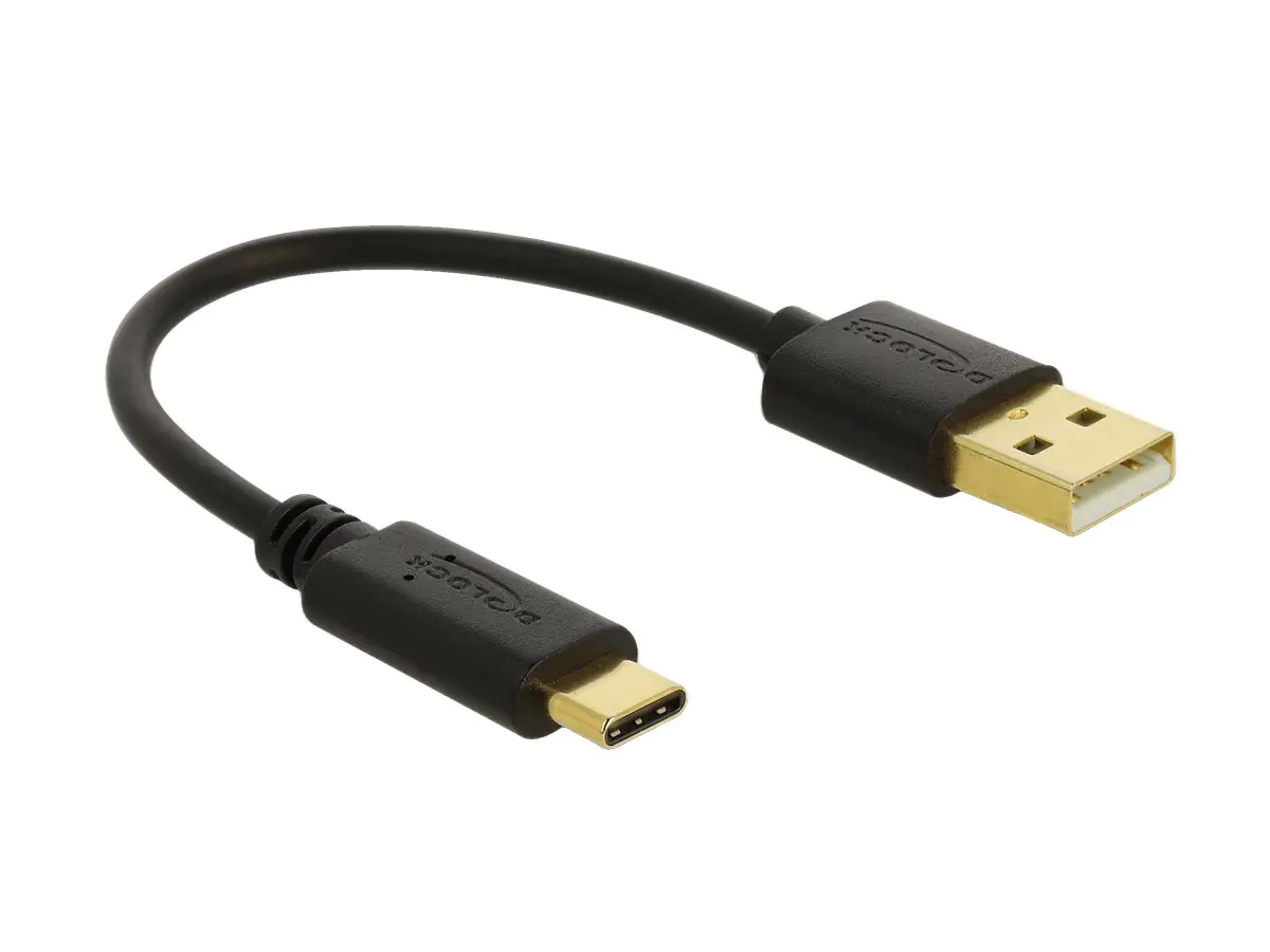 Delock - USB-Adapter - USB (M) zu 24 pin USB-C (M) - 3 A - 15 cm - Schwarz