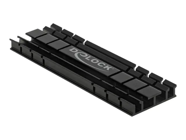 Delock Heat Sink flat 70 mm for M.2 module - Solid State Drive Kühlkörper - Schwarz