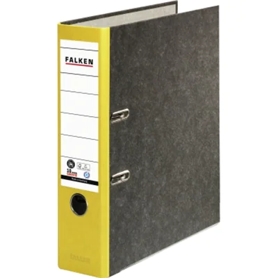 Falken Ordner S80 80024813 DIN A4 80mm RC Pappe gelb Falken Ordner S80 80024813 DIN A4 80mm RC Pappe gelb